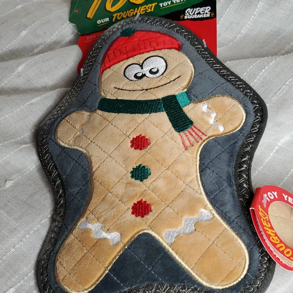 Festive Gingerbread Dog‎ Toy